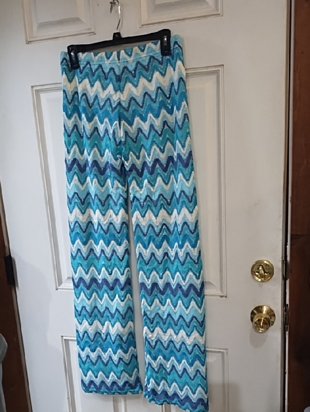 Casting Blue Chevron Pattern Pants - Picture 3 of 5